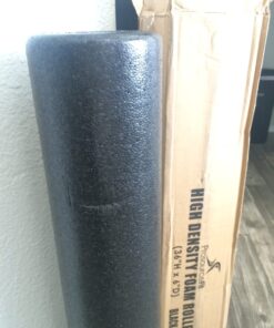 ProsourceFit High Density Foam Rollers 12 - inches long, Firm Full Body Athletic Massage Tool for Back Stretching, Yoga, Pilates, Post Workout Muscle Recuperation, Black 36"H x 6"D 36 71bunM6Nv8L