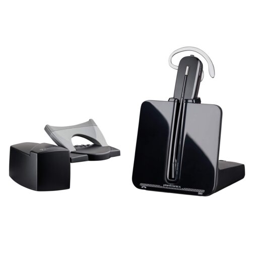 Plantronics - CS540 Wireless DECT Headset with Lifter (Poly) - Single Ear (Mono) Convertible (3 wearing styles) - Connects to Desk Phone - Noise Canceling Microphone 2011 Version