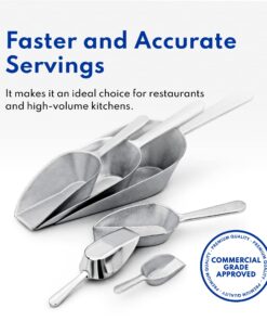 New Star Foodservice 34721 One-Piece Cast Aluminum Flat Bottom Bar Ice Flour Utility Scoop, 24-Ounce, Silver 18 71bw5I5mPL