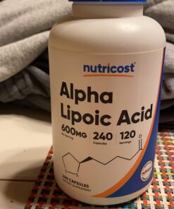 Nutricost Alpha Lipoic Acid 600mg Per Serving, 240 Capsules - Gluten Free, Vegetarian Capsules, Soy Free & Non-GMO 24 71bwO2RlMPL