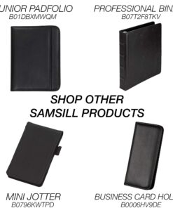 Samsill Professional Resume Padfolio with Secure Zippered Closure, 10.5 x 13 inches, Sleeve for 10.1 inch Tablet, 8.5 x 11 Notepad, Black Full Size 41 71bwQmIkH5L