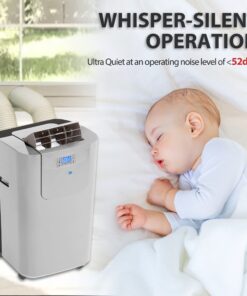 Whynter Elite ARC-122DHP 12,000 BTU Dual Hose Portable Air Conditioner and Portable Heater with Dehumidifier and Fan for Rooms Up to 400 Sq Ft, Includes Storage Bag, Silver Cooling & Heating 21 71bwrqmcWLL