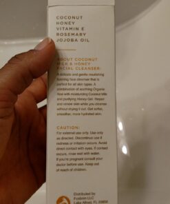 Foxbrim Naturals Coconut Milk & Honey Facial Cleanser with Organic Aloe Vera & Jojoba Oil - No added Fragrance, Gentle & Hydrating Face Wash Gel for Sensitive to Dry Skin, 4oz 44 71bxAz15NL 1