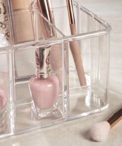 STORi 5-Compartment Clear Plastic Organizer | Rectangular Divided Makeup and Vanity Storage Bin and Office Desk Caddy | Scalloped Wall Design | Made in USA 40 71bxQyAgNVL