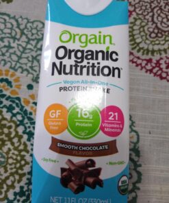 Orgain Organic Nutritional Vegan Protein Shake, Creamy Chocolate Fudge - 16g Plant Based Protein, Meal Replacement, 21 Vitamins & Minerals, Gluten & Soy Free, 11 Fl Oz (Pack of 12) Pack of 12 28 71bxT1Ul5pL