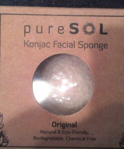 pureSOL Konjac Sponge - Original - Facial Sponge, Sponge, Eco-Friendly - Gentle Exfoliating Sponge, Deep Cleansing, Improved Skin Texture - Konjac Facial Cleansing Sponge The Original 20 71by2lxR58L