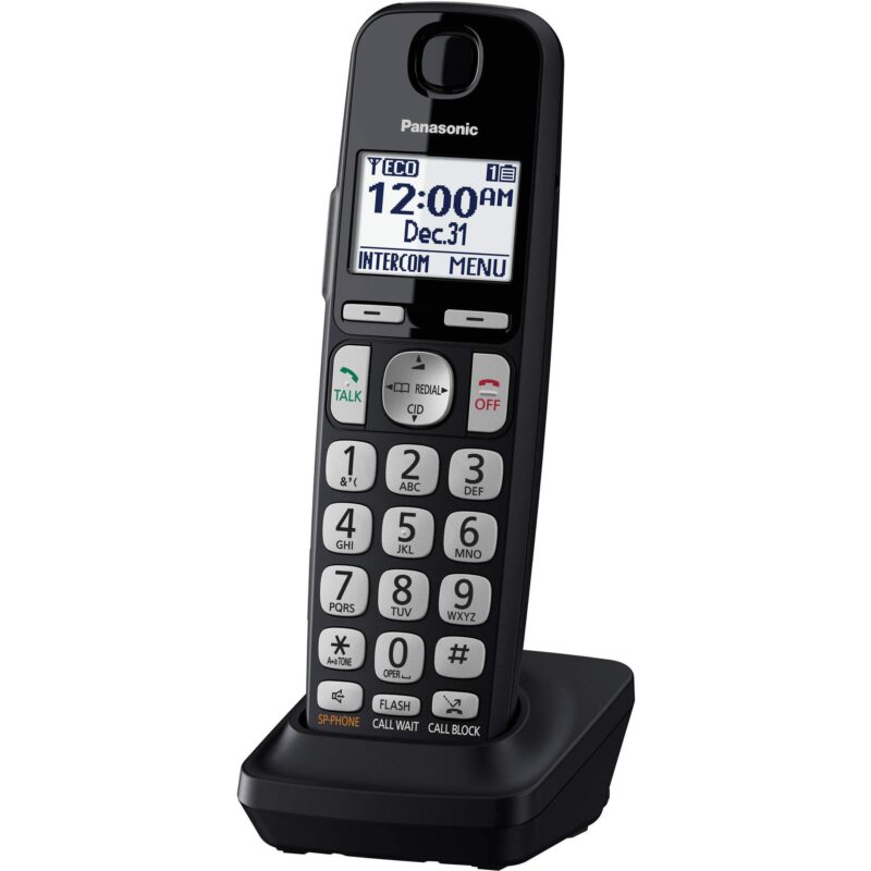 Catalog 9 PANASONIC Additional Cordless Phone Handset for use with KX-TGE4x Series Cordless Phone Systems - KX-TGEA40B (Black)