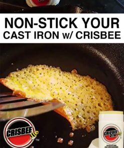 Crisbee Puck® Cast Iron and Carbon Steel Seasoning - Family Made in USA - The Cast Iron Seasoning Oil & Conditioner Preferred by Experts - Maintain a Cleaner Non-Stick Skillet 28 71c PWwosvL 1