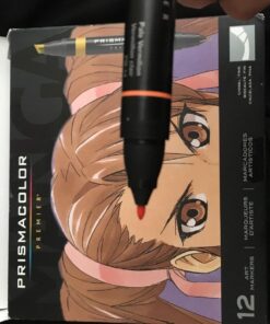 Prismacolor Premier Double-Ended Art Markers, Fine and Chisel Tip, Manga Colors, 12 Pack 51 71c X5Fo28L