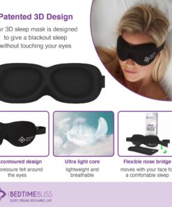 Sleep Mask | Eye Mask for Sleeping Men/Women Better Than Silk Our Luxury Blackout Contoured Eye Masks are Comfortable - This Sleeping mask Set Includes Carry Pouch and Ear Plugs (No Scent) No Scent 23 71c0VXpbwDL