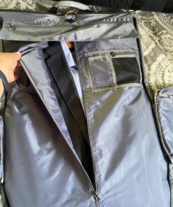 Convertible Garment Bag with Shoulder Strap, Modoker Carry on Garment Duffel Bag for Men Women - 2 in 1 Hanging Suitcase Suit Travel Bags (Grey) Ash Grey 45 71c0uCPecPL