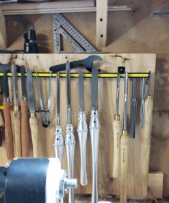 Master Magnetics 24” Heavy-Duty Magnetic Tool Holder, Easy-Install, 20-lb per inch Pull Force, Black Powder Coat with Yellow Stripe (AM1PLC) 24" 32 71c0vBPZhyL