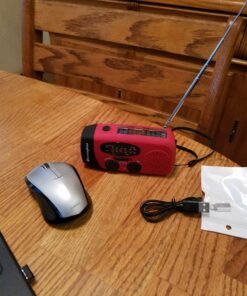 Emergency Hand Crank Radio with LED Flashlight for Emergency, AM/FM NOAA Portable Weather Radio with 2000mAh Power Bank Phone Charger, USB Charged & Solar Power for Camping, Emergency 36 71c0vy8tL