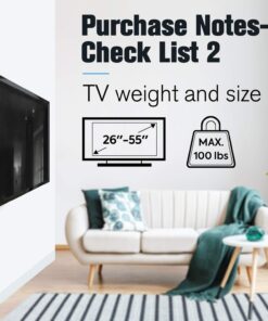 Mounting Dream TV Mount Fixed for Most 26-55 Inch LED, LCD and Plasma TV, TV Wall Mount TV Bracket up to VESA 400x400mm and 100 LBS Loading Capacity, Low Profile and Space Saving Flat Mount MD2361-K 31 71c0yBDZWBL
