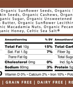 Raw Crunch Bar (Box of 12) - Organic Dark Chocolate - Gluten Free, Grain Free, Dairy Free, Low Carb, Low Sugar, Paleo, Plant Based Protein,150 Calorie Real Food Bar 11 71c15z L7gL