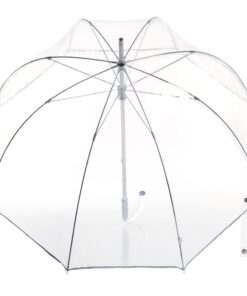 Totes Signature Clear Bubble, Rain & Windproof Umbrella - Perfect for Weddings, Travel and Outdoor Events - Curved Handle with Deluxe Finish, in Transparent or Colorful Design Options 25 71c17YlBh3L