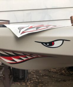 Shark Teeth Mouth Reflective Decals Graphics Sticker Fishing Boat Canoe Car Truck Kayak Decals Accessories 56 71c2QDK5nL
