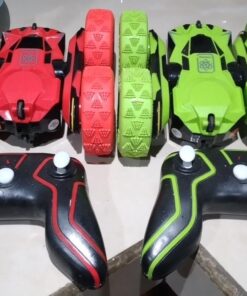 Haktoys Radio Remote Control Stunt Car 2 Sided AWD 360 Rotation RC Truck Toy Vehicle for Kids Boys and Adults, Different Frequencies - Two Players Can Play Together Red & Green Large 15 71c3CAwLLrL