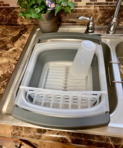 Progressive International Prepworks Collapsible Over-The-Sink Dish Drainer 40 71c4XMW6stL