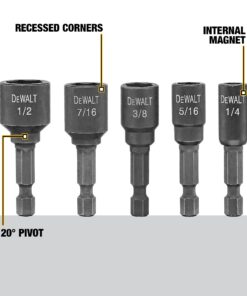 DEWALT Nut Driver Set, Impact Ready, Magnetic, 5-Piece (DW2235IR) 23 71c4qC57XzL
