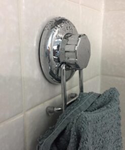 HASKO accessories - Powerful Vacuum Suction Cup Hooks Holder for Towel, Robe and Loofah - Stainless Steel Hook for Bathroom and Kitchen (Chrome) 39 71c5 rzi iL