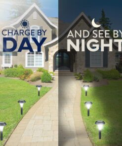 Alternative view of GardenBliss Best Solar Lights for Outdoor Pathway, 10 Brightest Light Set for Walkway, Patio, Path, Lawn, Garden, Yard Decor, Double Waterproof Seal, Large Led Landscape Outside Post Lighting Lamps Pack of 10 - White Light