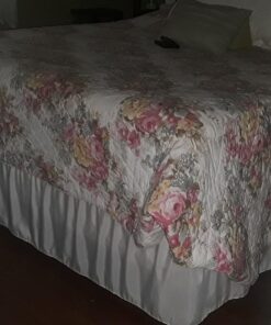 Biscaynebay Wrap Around Bed Skirts for Queen Beds 15" Drop, Ivory Adjustable Elastic Dust Ruffles Easy Fit Wrinkle & Fade Resistant Silky Luxurious Fabric Machine Washable Queen-15" Drop 29 71c6Ff kkcL