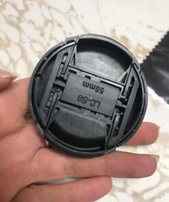 58mm Lens Cap Bundle - 4 Snap-on Lens Caps for DSLR Cameras - 4 Lens Cap Keepers - Microfiber Cleaning Cloth Included - Compatible Nikon, Canon, Sony Cameras (58mm) 58mm 54 71c7GPgGn L