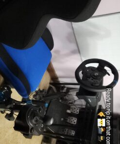 OpenWheeler GEN3 Racing Wheel Stand Cockpit Blue on Black | Fits All Logitech G923 | G29 | G920 | Thrustmaster | Fanatec Wheels | Compatible with Xbox One, PS4, PC Platforms 57 71c8uteAbeL