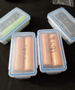 Orchidtent 4 Pieces Clear Plastic Waterproof Battery Storage Case Holder Organizer for 18650 Batteries / 16340 Batteries / CR123A batteries 21 71c9l8Id6zL