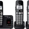 Panasonic DECT 6.0 Expandable Cordless Phone System with Answering Machine and Call Blocking - 3 Handsets - KX-TGE433B (Black) Easy Use