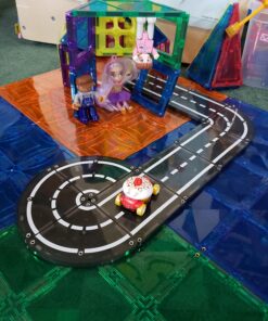 Mag-Genius Magnet Tiles Super Big Magnet Toy Building Toy Board Size of 16 Magnet Tiles 3 Stabilizer 12" X 12" Magnet Plates Compaible with Any Other Brand 20 71cD yI93PL