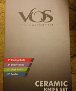 Vos Ceramic Knife Set 4 Pcs Ceramic Knives Set For Kitchen, Ceramic Kitchen Knives With Peeler, Ceramic Paring Knife 3", 4", 6", Inch Multi-Color Red, Blue, Green, Purple Multicolor 45 71cDKTrGelL