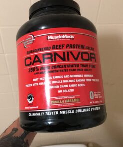 MuscleMeds, Carnivor Beef Protein Isolate Powder 56 Servings, Chocolate, 72 Ounce,4.19 Pound (Pack of 1),002542 56 Servings (Pack of 1) 41 71cE0lWx8RL