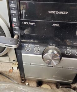 COMSOON Bluetooth Receiver for Car, Noise Cancelling 3.5mm AUX Bluetooth Car Adapter, Wireless Audio Receiver for Home Stereo/Wired Headphones, Hands-Free Call, 16H Battery Life - Black+Silver 29 71cEaaS9RNL