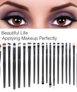 EmaxDesign 20 Pieces Makeup Brush Set Professional Face Eye Shadow Eyeliner Foundation Blush Lip Makeup Brushes Powder Liquid Cream Cosmetics Blending Brush Tool 44 71cErnEn1L