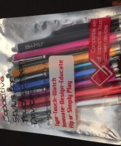 Sty-HD 9 pcs Rainbow of Colors Capacitive Stylus/Styli Touch Screen Cellphone Tablet Pen for iPhone 4 4s 3 3Gs iPod Touch iPad 2 Motorola Xoom, Samsung Galaxy, BlackBerry Playbook AMM0101US, Barnes and Noble Nook Color, Droid Bionic Fashionista 57 71cEtGCKApL