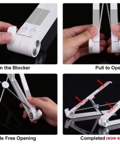 JUBOR Laptop Stand Adjustable Laptop Stand Portable Foldable Ergonomic Desktop Stand Holder Mount for MacBook Notebook Computer PC iPad Tablet 29 71cFShfsXqL