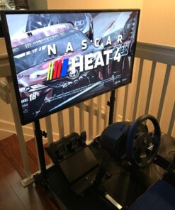 OpenWheeler GEN3 Racing Wheel Stand Cockpit Blue on Black | Fits All Logitech G923 | G29 | G920 | Thrustmaster | Fanatec Wheels | Compatible with Xbox One, PS4, PC Platforms 75 71cFX6B MwL