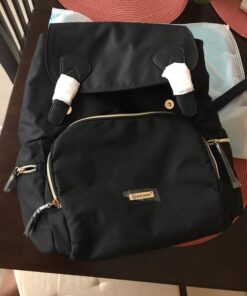 Baby Diaper Bag Backpack with Stroller Hooks, Pipi bear Multi-function Stylish Travel Diaper Back Pack for Mom and Dad, Baby Changing Bag, Maternity Nappy Bag for Boys and Girls, Large Capacity, Black 94 71cFgfEAE1L