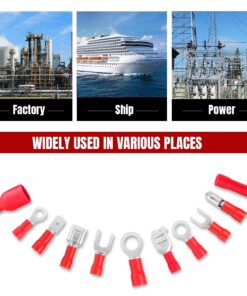 Nilight 540 PCS Electrical Connectors, Insulated Wire Terminals,Wire Connectors Spade Bullet Ring Connector Solderless Crimp Terminals Kit with 12 Size Assortment Terminal Set,2 Years Warranty 23 71cGEz73X3L