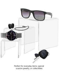 Clear Acrylic Riser Set of 3 (3-Inch, 4-Inch, 5-Inch) 29 71cGFXCALAL