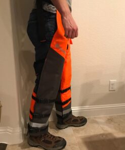 Husqvarna Technical Apron Wrap Chainsaw Chaps 36- to 38-Inch, Chainsaw Safety Equipment with 5 Layers, Adjustable Belt and Gear Pocket, Orange 36-38 In. Orange/Gray Tech. 43 71cGYdj1cuL