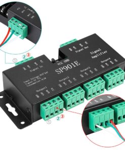 SUPERNIGHT LED Pixel Strip Amplifier Signal Data SPI Repeater for WS2801 WS2811 WS2812B WS2813 WS2815 SK6812 SK9822 Addressable RGB Light Strip Dream Color Programmable Rope Lighting 5v-24v SP901E 9 71cHVG3wjfL