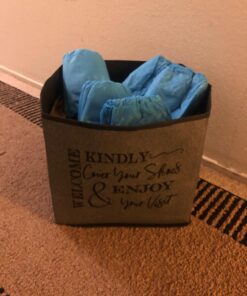 G & F Products - 13033 Premium 100 Pack (50 Pairs ) Disposable Boot & Shoe Covers Slip - Resistant fits up to size 11 US Men and 13 US Women, Blue, Large Slip-resistant Large 100 Pack 36 71cHzcLNxzL 2