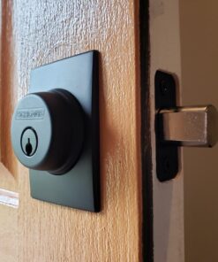 Schlage B60 N CEN 622 Deadbolt with Century Trim, Keyed 1 Side, Highest Residential Security, Matte Black 27 71cI799usSL