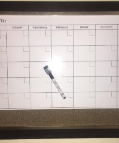 Quartet Whiteboard Calendar & Corkboard, Magnetic, White Board & Cork Bulletin Board Combo, 17" x 23", Wood Finish Frame (22476) 1 Board 51 71cIX8485L
