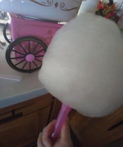 Nostalgia Vintage Hard and Sugar Free Countertop Original Cotton Candy Maker, Includes 2 Reusable Cones And Scoop – Pink, Main 36 71cL3qczMUL