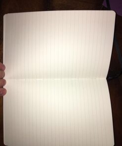 2 Pack Classic Ruled Notebooks/Journals - Premium Thick Paper Faux Leather Writing Notebook, Black, Hard Cover, Large, Lined (5.4 x 8.3) 54 71cLcM5qJbL