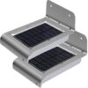 GRACETOP 2pcs Solar Lights LED Outdoor Solar Motion Sensor Lights for Garden Patio Path Wall Mount Gutter Fence Light
